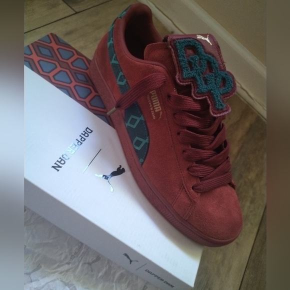 PUMA Suede x Dapper Dan "Jacquard Print Intense Red" Classic (Limited Edition) - Picture 4 of 9